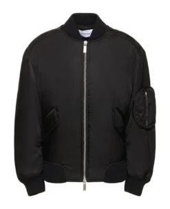 Off-White Black Techno Bomber Jacket