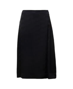Balenciaga Black A-line Skirt With Bb Monogram Motif All-over In Viscose Woman