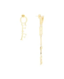 Off-White Logo Pendant Earrings