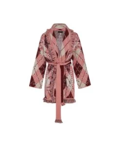 Alanui Argyle-printed Belted Cardigan