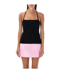 COURREGES Strap Rib Top