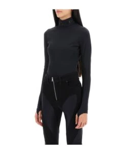 Mugler Bodysuit With Stand Collar -Italist Store 2bf9c9d4ff1dc35b14068e4b99d3e6b1