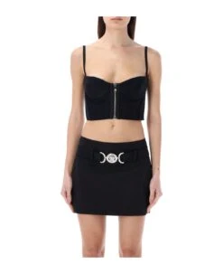 Versace Zip Bralette Top