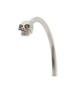 Alexander McQueen Antiqued Silver Thin Twin Skull Bracelet -Italist Store 37a2c13ab1dff9ecf7dc23245a353321