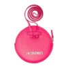 Jacquemus 'le Pitchou' Fuchsia Circular Pouch Bag In Leather Man