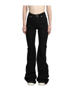 Bootcut Jeans In Black Cotton