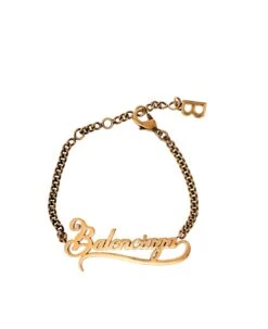 Balenciaga Typo Valentine Antique Brass Bracelet Woman