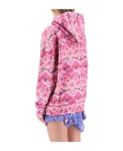 'mansel' Tie-dye Hoodie With Flocked Print -Italist Store 483ed4b4f9401f24e13e97980a73dd0f
