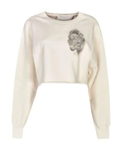 Golden Goose Crewneck Cropped Sweatshirt