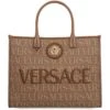 Versace All Over Logo Canvas Tote