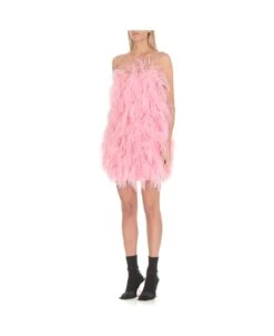 MSGM Minidress With Feathers -Italist Store 4f27952c29a3b25bc8b957fcdb64d7e9