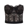 Alexander McQueen Black Lace Corset Top