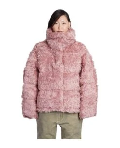 Acne Studios Puffer In Rose-pink Acrylic