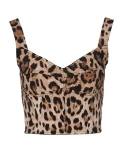 Dolce & Gabbana Leopard Print Bustier