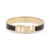Miu Miu Black/gold Rigid Bracelet