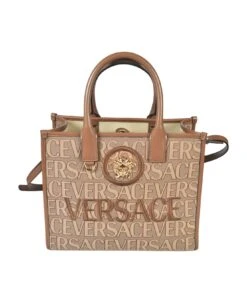Versace Logo All-over Print Tote