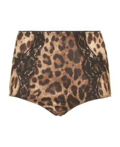 Dolce & Gabbana Floral Embroidered Animalier Print Panties