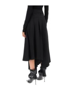 Off-White Belted Tech Drill Pleated Skirt -Italist Store 591807497f06360cdcd1e93ecfd11236