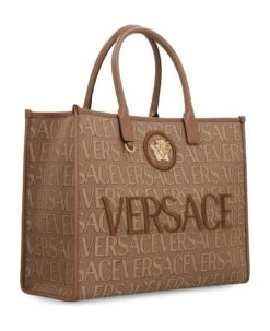 Versace All Over Logo Canvas Tote -Italist Store 69652b7eafb67f989badefea0362a5ba