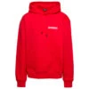 Jacquemus Red Hoodie With Contrasting Logo Print In Cotton Man