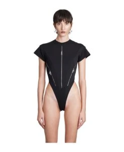Mugler Body In Black Cotton