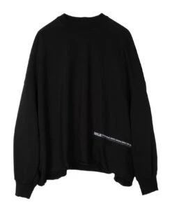 Crater T Black Cotton Oversized Swetshirt - Crater T