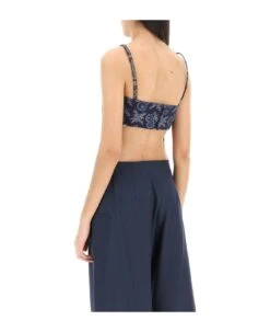 Etro Jacquard Denim Bralette Top -Italist Store 779383221d8ef73299bfac2fc2107256