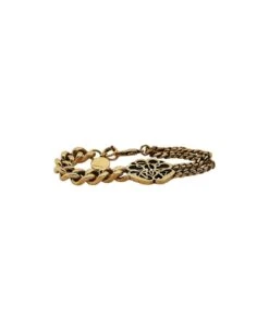 Alexander McQueen Gold-toner Brass Bracelet