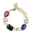 Dolce & Gabbana Bracelet With Colored Stones And Dg Logo