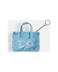 MC2 Saint Barth Light Blue Canvas Key Holder -Italist Store 7ed3d64b7abf3f62592a804c44e71bd4