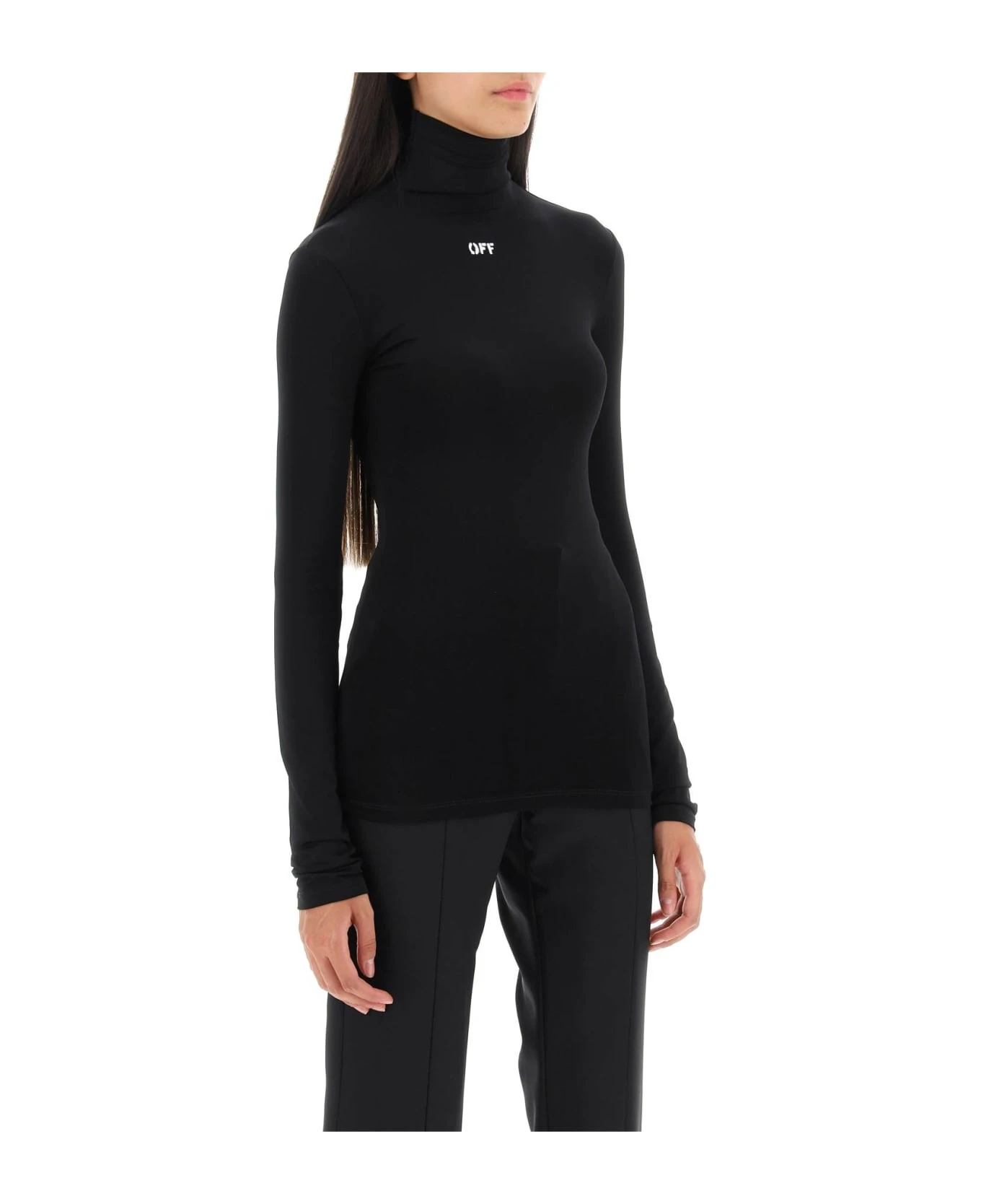 Off-White Second Skin Long Sleeve Turtleneck Top 2 Off-White Second Skin Long Sleeve Turtleneck Top - Image 2