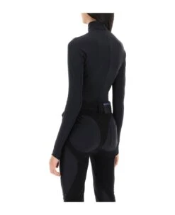 Mugler Bodysuit With Stand Collar -Italist Store 87073f4c418a4e9faac4420e3f23a22e
