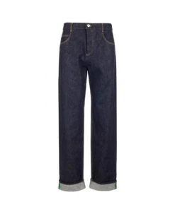 Bottega Veneta Turn-up Hem Straight Leg Jeans