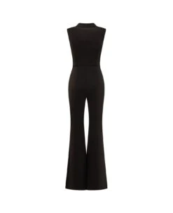 MOSCHINO Plunging V-neck Darted Waist Jumpsuit -Italist Store 8c4ceffeeaf47053c07a2cac0a3426ca