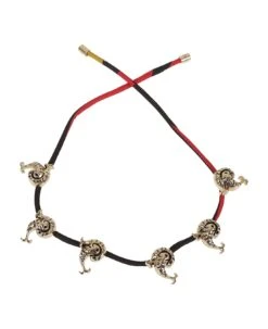 Necklace - Bronze Solid+silk Twill