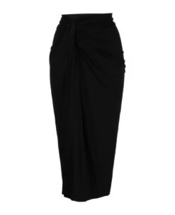 Black Jeldia Gathered-detail Skirt