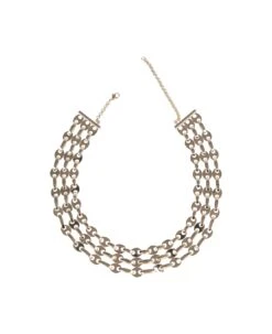 Paco Rabanne Eight Necklace With Golden Micro Meshes