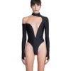 Mugler Body In Black Lycra