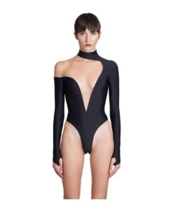 Mugler Body In Black Lycra