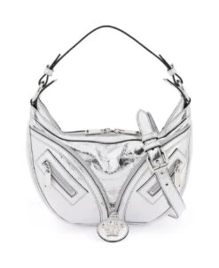 Versace Metallic Leather 'repeat' Hobo Bag