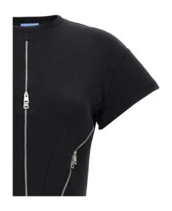 Mugler 'zipped Jersey' Bodysuit -Italist Store 985934e9b1a734f75ca4c0c1530f7b78