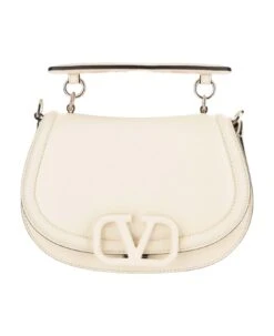 Valentino Garavani Vsling Shoulder Bag In Garnet Calfskin