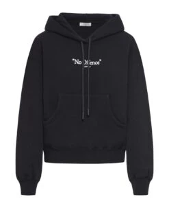 Off-White No Offence Over Hoodie Black White
