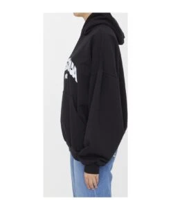 Balenciaga Back Flip Logo Hoodie -Italist Store 9a7c6a8efcc315628bf31799ac46c48e