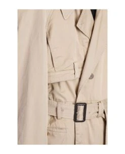 Balenciaga Coat In Beige Cotton -Italist Store 9dca9e91f0d720a507795ce73640e8f9