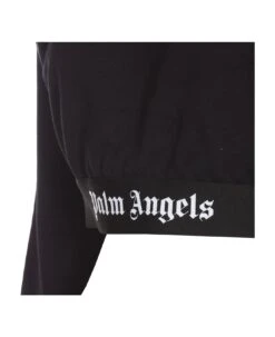 Palm Angels Logo Cropped Zip Hoodie -Italist Store a4e9334000955e8dec5ba42a4d266539