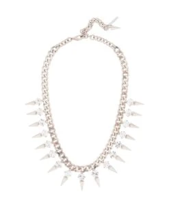 Choker With Crystals And Spikes