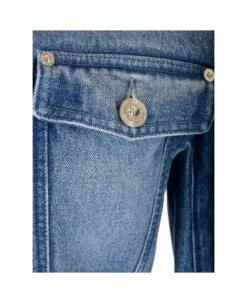 Versace Cropped Denim Jacket -Italist Store adda3ebc11da3564477097bc7701b861