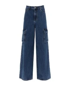 SELF PORTRAIT Denim Cargo Pants