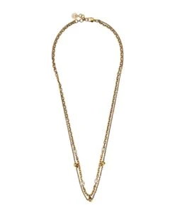 Alexander McQueen Skull Pearl Chain Necklace